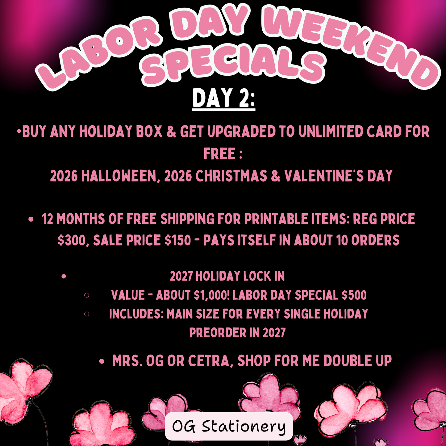 Labor Day Specials Day 2 (no codes)