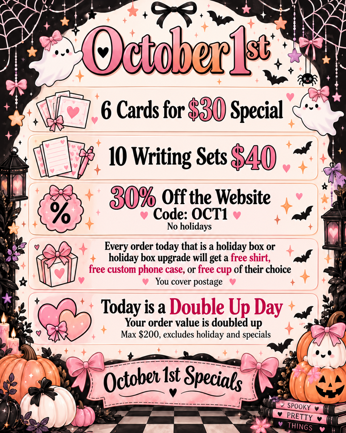 October 1st Specials