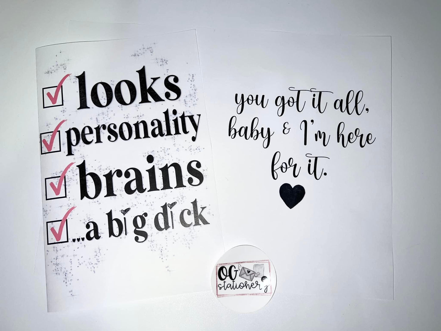 Looks, Personality, Brains, BIG D