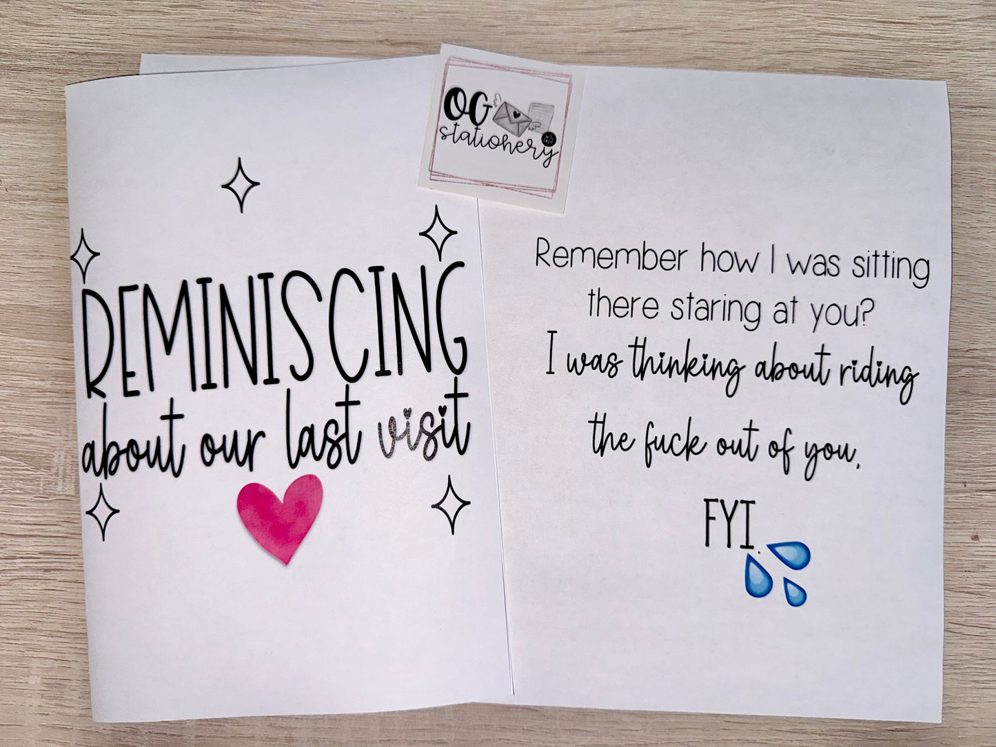 Reminiscing about our last visit