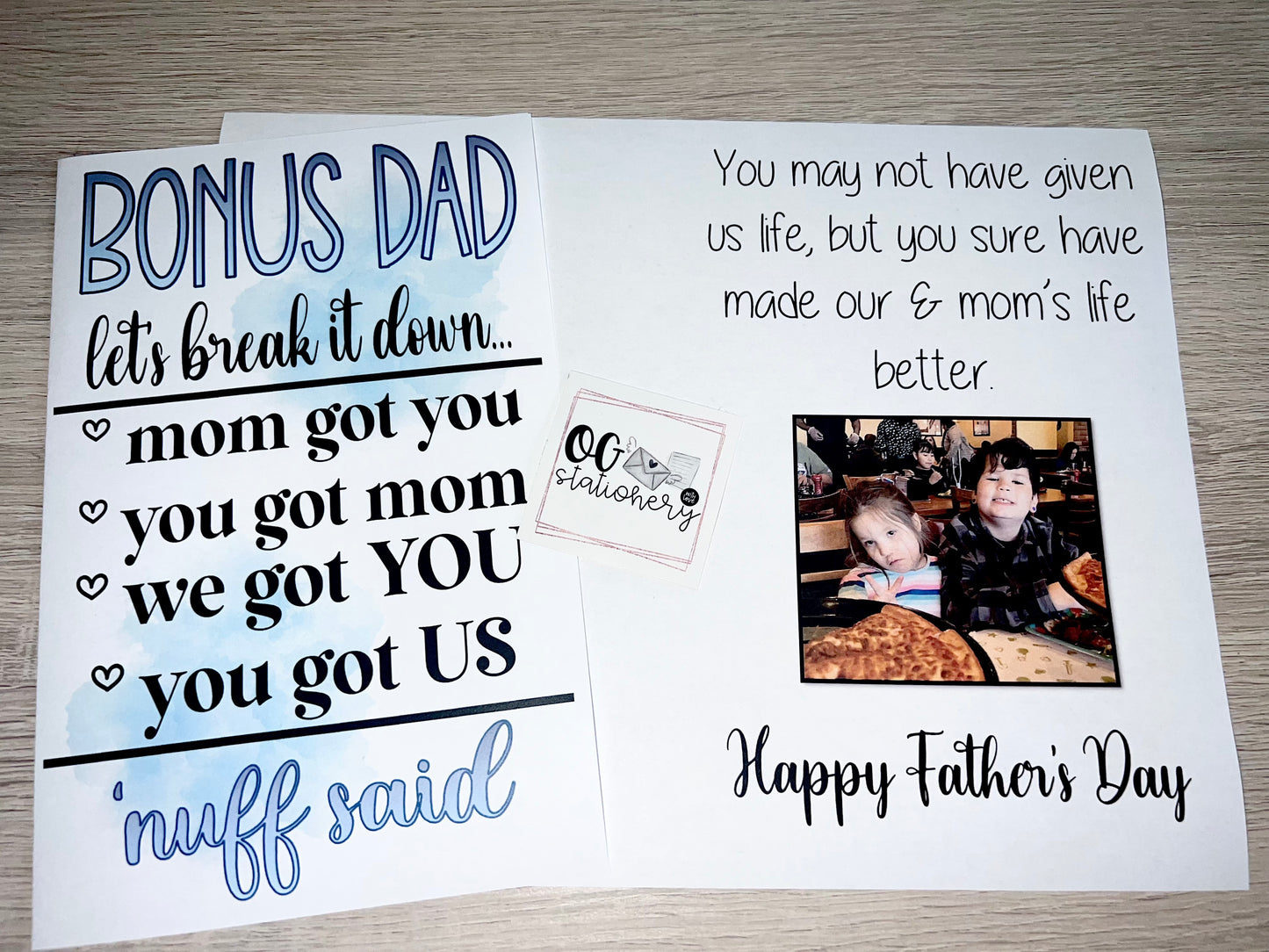 Bonus dad = you got us (019)