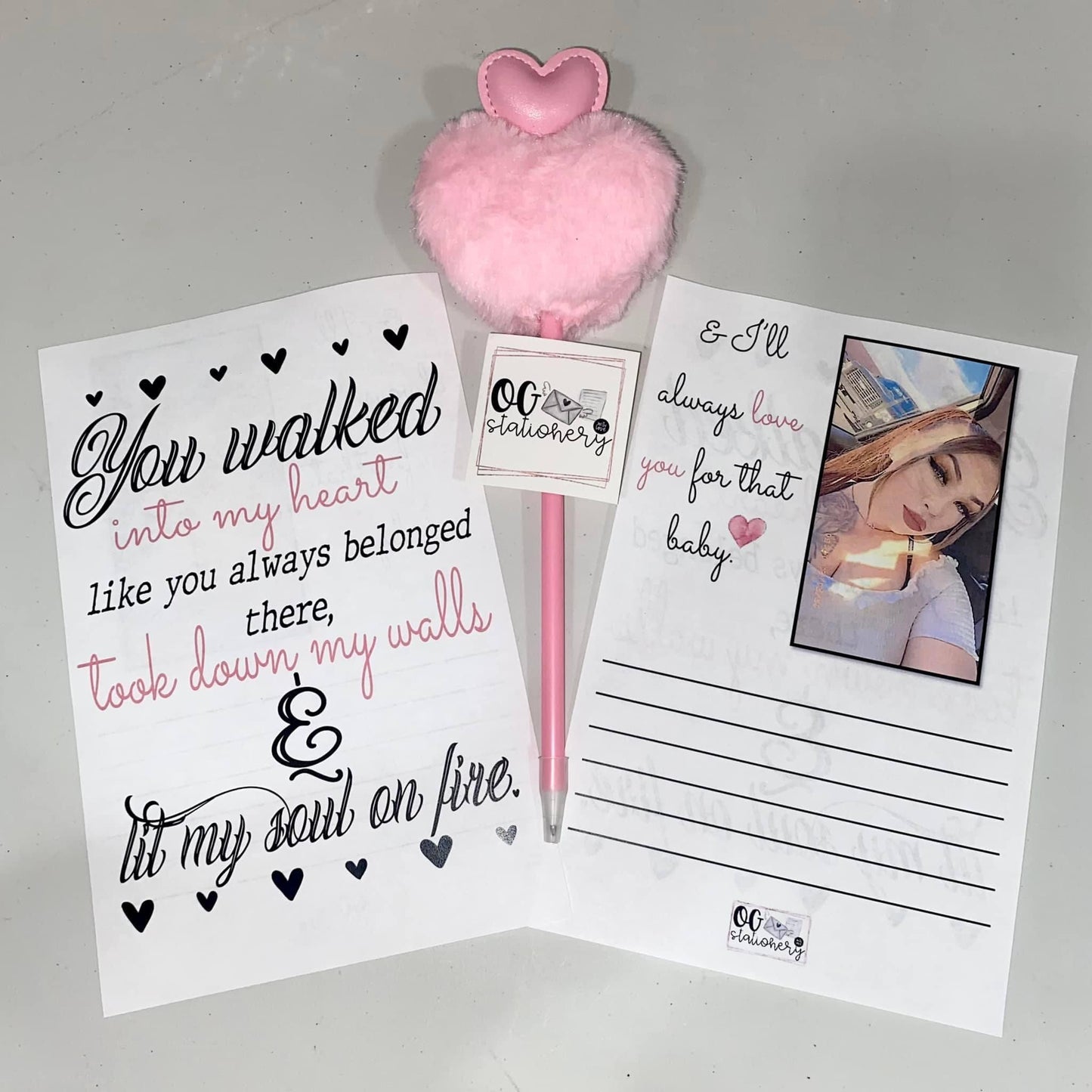 You walked into my heart - flat card