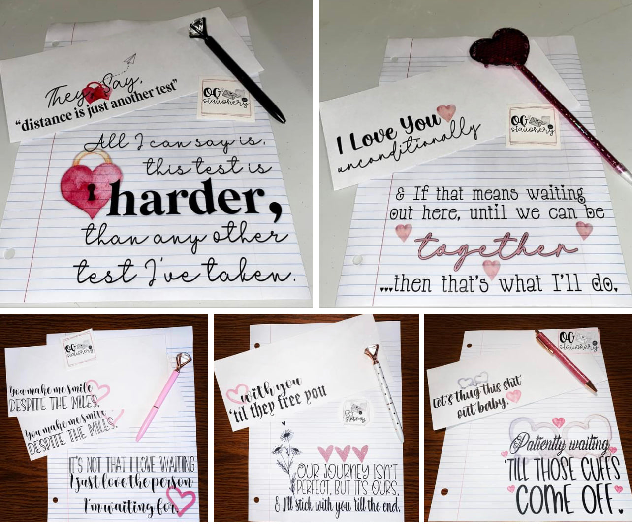 Waiting For For You - writing set bundle