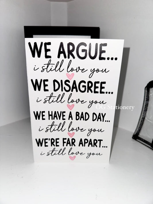 We argue I still love you