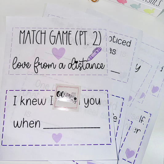 Lovers Match Game (PT 2) - ready to ship
