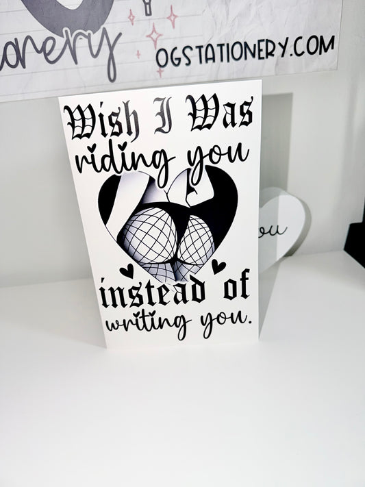 Riding You Not Writing You