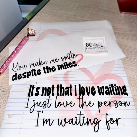 It’s not that I love waiting