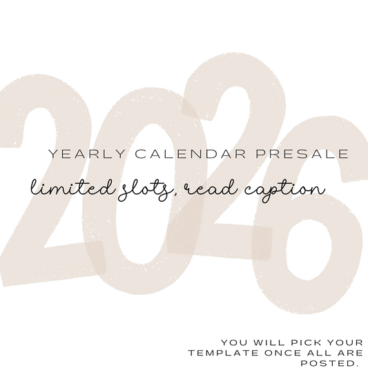 2026 Calendar PreSale