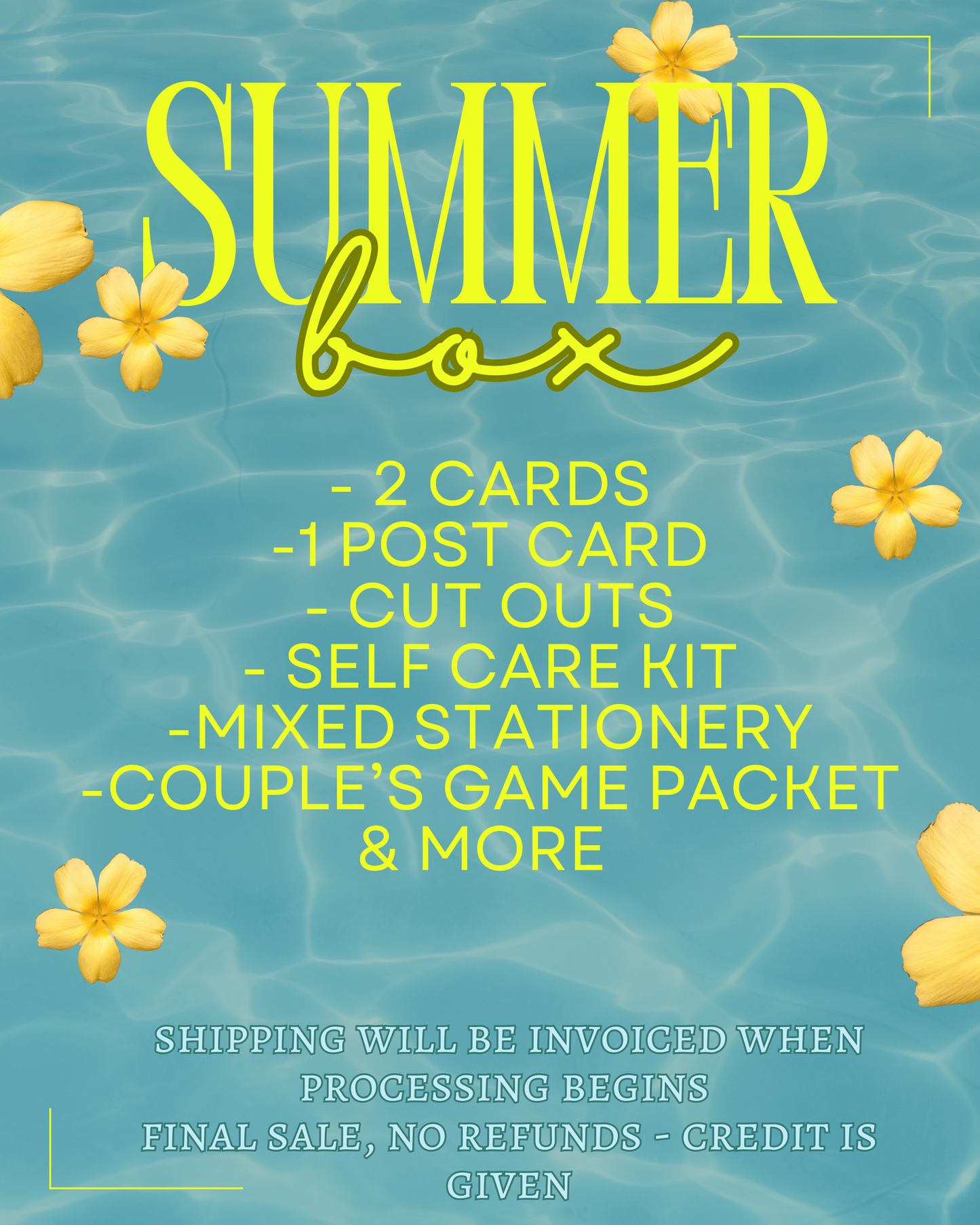 Summer Box Preorder (read description)