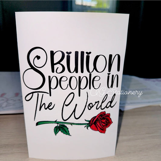 8 billion people in the world