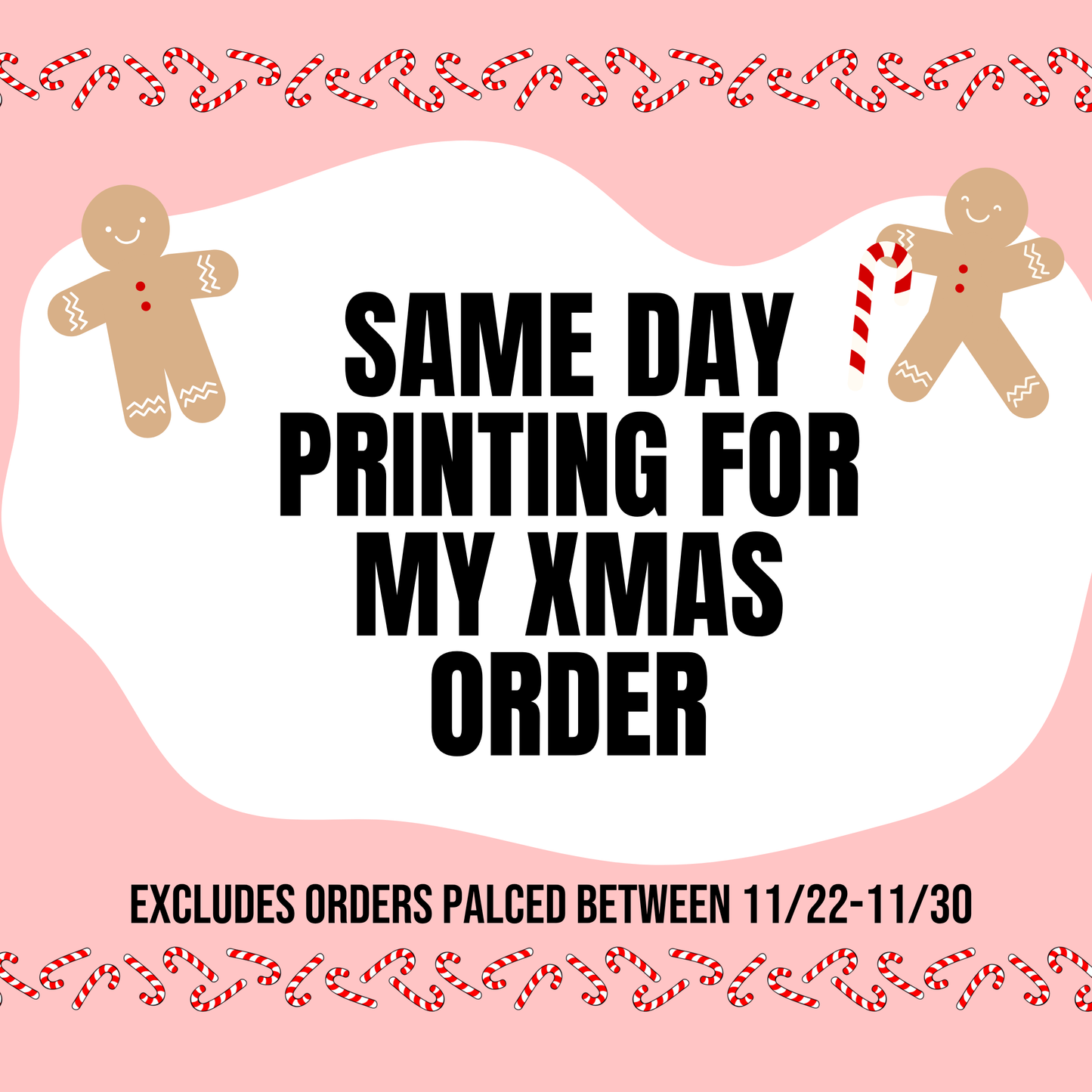 SAME DAY PRINTING FOR MY XMAS ORDER (read description)