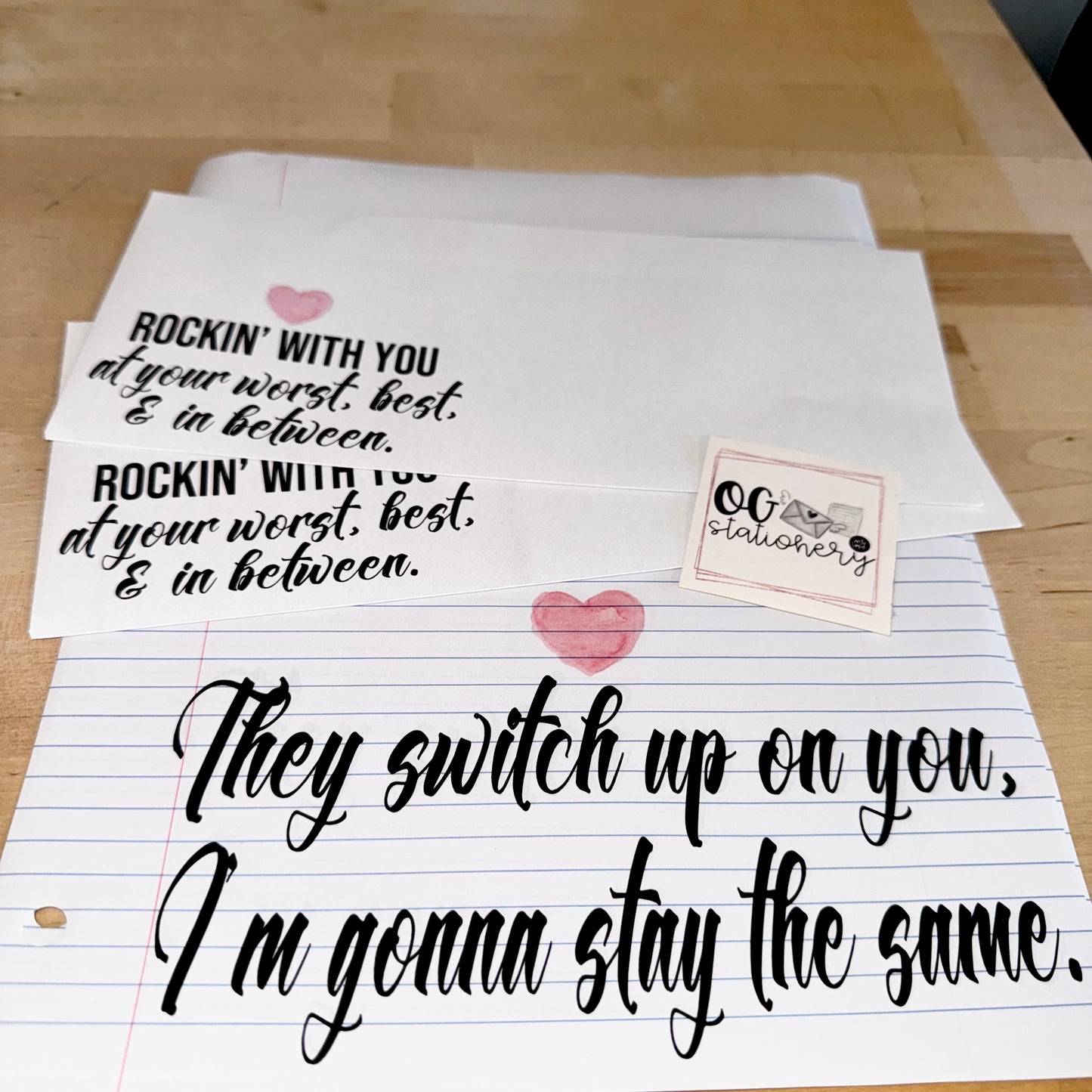 They switch up, I’ll stay the same.