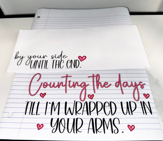 Counting the days until I’m in your arms