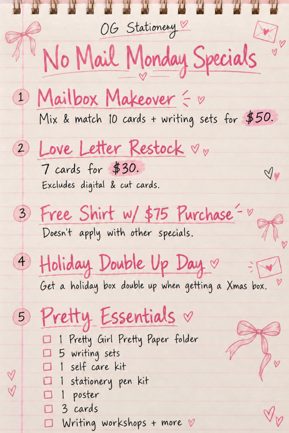 No Mail Monday Specials (No Codes)
