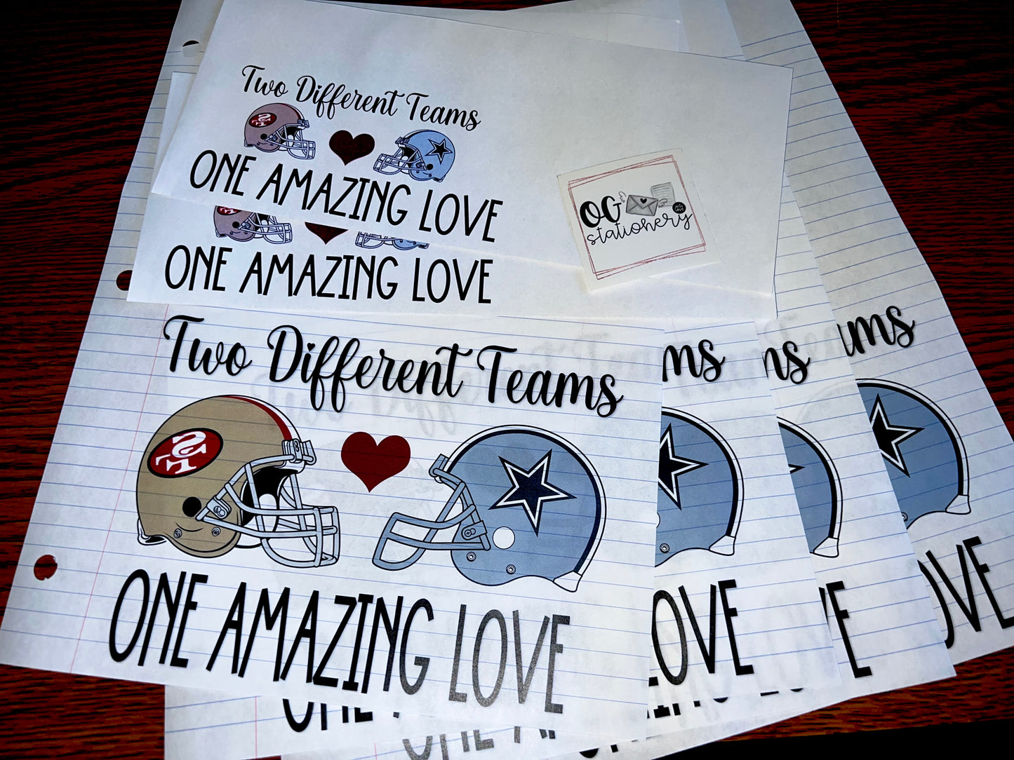 Two Teams 1 Love (customizable)